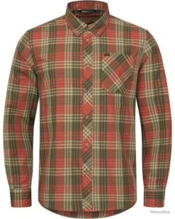 Chemise Levin Couleur Marron Et Orange à Carreaux