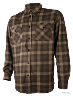 Chemise Polaire Carreaux Treeland Marron