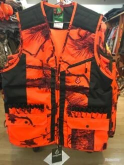 GILET CAMOUFLAGE ORANGE TREELAND T254 - Taille 4XL