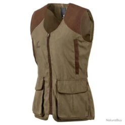 Gilet De Chasse Femme Kaki Milano Stagunt