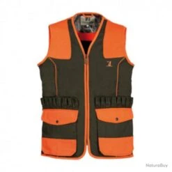Gilet Haute Visibilité Percussion Tradition Kaki Orange