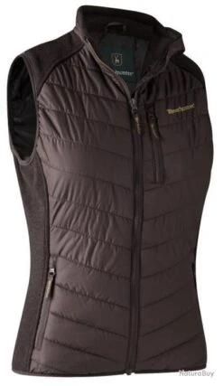 Gilet Prune Matelassé Lady Caroline Deerhunter Prune