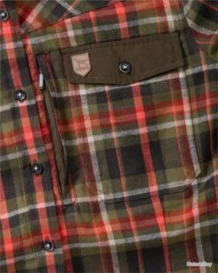 Blouse De Chasse Eifel Couleur Vert Et Orange à Carreaux. -Magasin Du Chasseur 00003 Blouse de chasse Eifel Couleur vert et orange a carreaux Taille S