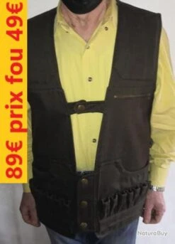 GILET DE CHASSE CLUB INTERCHASSE BRION MARRON T L GIHOO9Lchgui