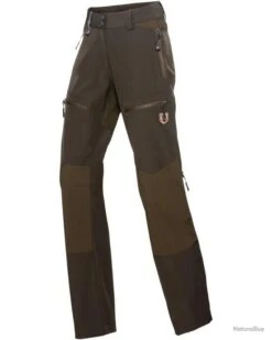 Pantalon De Chasse Léger Femme Agile Couleur Brun Olive.