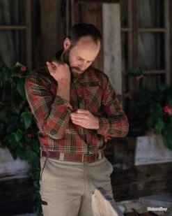 Chemise Levin Couleur Marron Et Orange à Carreaux -Magasin Du Chasseur 00005 Chemise Levin Couleur marron et orange a carreaux Taille L