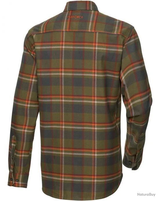 Chemise En Flanelle Skando Couleur Olive Orange. 2 Chemise En Flanelle Skando Couleur Olive Orange. – Image 2