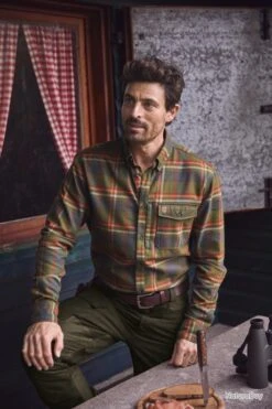 Chemise En Flanelle Skando Couleur Olive Orange. 7 Chemise En Flanelle Skando Couleur Olive Orange. -Magasin Du Chasseur 00007 Chemise en flanelle Skando Couleur Olive Orange