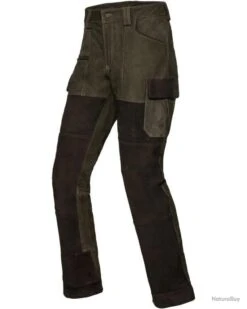 Pantalon En Cuir De Buffle Prestige (Couleur: Olive/Brun, Taille: 28)