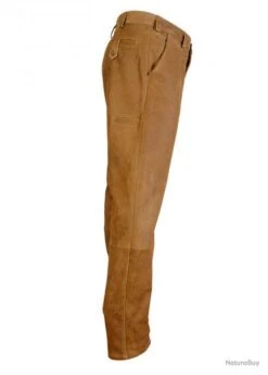 Pantalon En Cuir Marron Cuivré Chasse Elégance - CE66