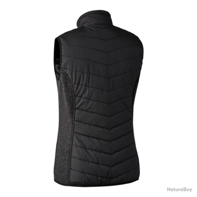 Gilet Rembourré Femme DeerHunter Caroline Avec Tricot Noir Noir 2 Gilet Rembourré Femme DeerHunter Caroline Avec Tricot Noir Noir – Image 2