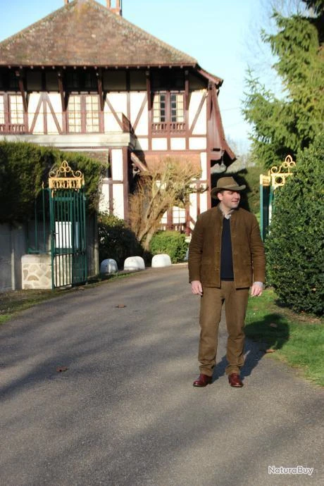 Pantalon En Cuir Marron Cuivré Chasse Elégance - CE66 2 Pantalon En Cuir Marron Cuivré Chasse Elégance - CE66 – Image 2